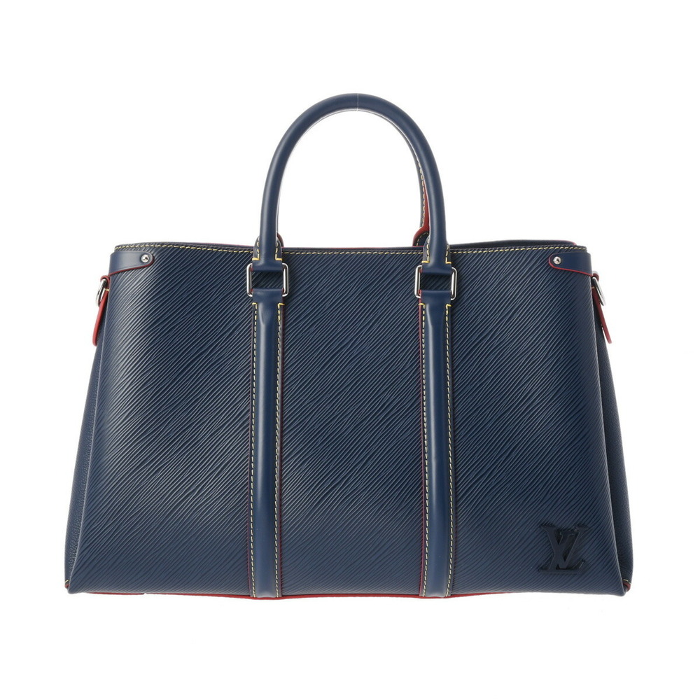 Louis Vuitton Epi Leather Soufflot Indigo Coquelicot Red Handbag